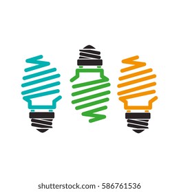 saving bulb isolated icon