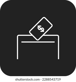 Saving Business icon with black filled line style. money, cash, bank, payment, investment, financial, stock. Vector illustration