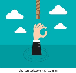 Saving a drowning businessman