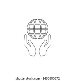 Saving of the earth saving of the earth icon. Element of energy for mobile concept and web apps icon. Outline, thin line icon for website design and development, app development