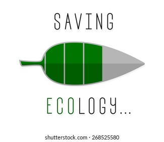 Saving ecology. Vector illustration