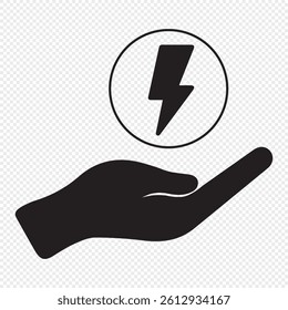 Saving energy icon, logo sign. Vector Illustration. Eps 10