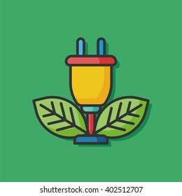 saving energy plug vector icon
