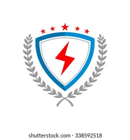 Saving Energy, Shield Protection Energy Logo Template
