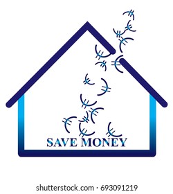 Saving euro in Euro Bank isolated