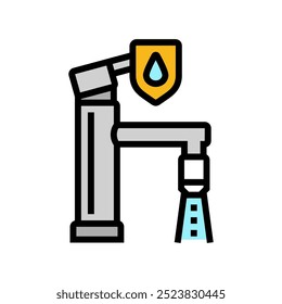 saving faucet water color icon vector. saving faucet water sign. isolated symbol illustration