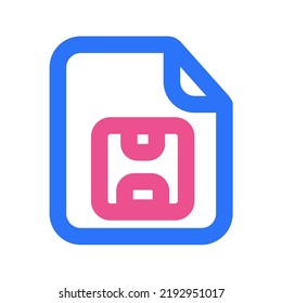 Saving Files Icon Two Tone Color