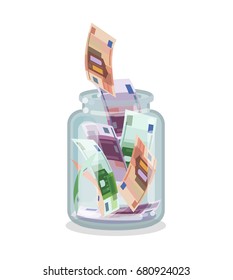 Saving flat money jar