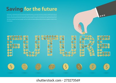 Saving for the future concept (eps10)
