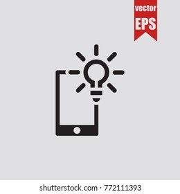 Saving gadget charge icon in trendy isolated on grey background.Vector illustration.