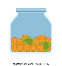 Saving in glass bottle