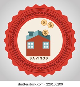 saving graphic design , vector illustration