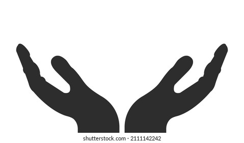 Salvando las manos de negro. Plantilla de diseño de cuidado manual. Ilustración vectorial plana aislada en fondo blanco.