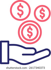 Saving Icon Color Vector Illustration