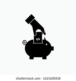 Saving Icon. Investment Illustration As A Simple Vector Sign & Trendy Symbol for Design and Websites, Presentation or Apps Element.
