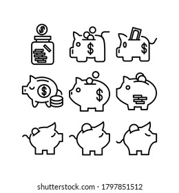 Saving icon or logo isolated sign symbol vector illustration - Collection of high quality black style vector icons
