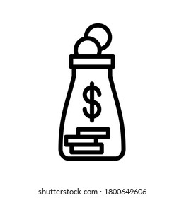 Saving icon or logo isolated. Sign or symbol vector illustration - high quality black style vector icon.
