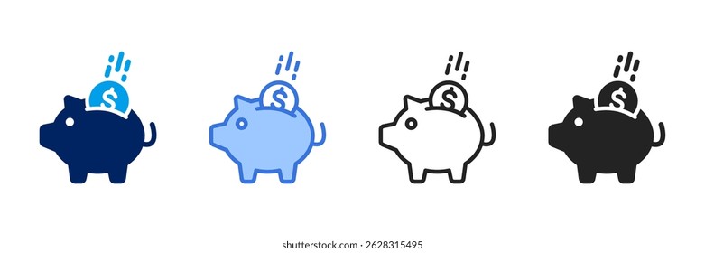 Saving Icon Set Different Style Collection