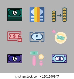 saving icon set. vector set about money and coin stack icons set.