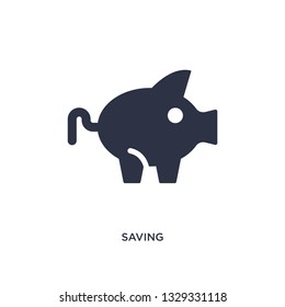 saving icon. Simple element illustration from fast food concept. saving editable symbol design on white background. Can be use for web and mobile.