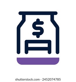 saving icon. vector dual tone icon for your website, mobile, presentation, and logo design.