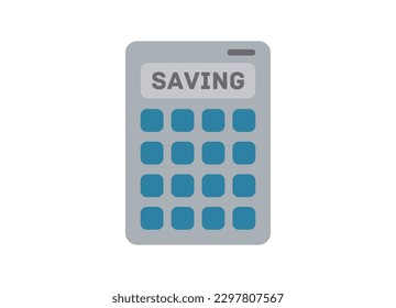 Saving image calculator icon vector illustration