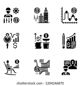 Saving and Investment icon set vector