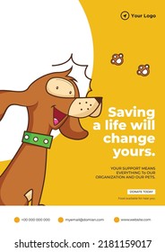 Saving a life will change yours flyer design template. 