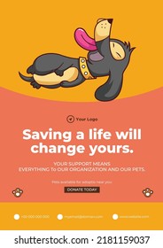 Saving a life will change yours flyer design template. 