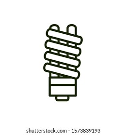 saving light bulb environment ecology line and fill vector illustration