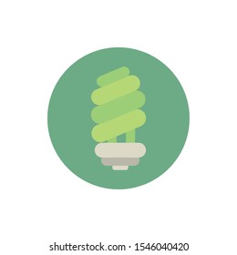 saving light bulb green energy block icon vector illustration