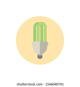 saving light bulb green energy block icon vector illustration