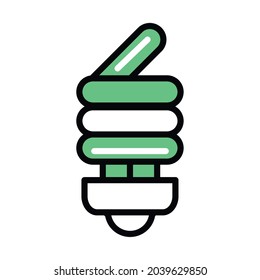 saving light bulb isolated icon