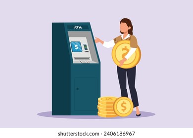 Ahorro de dinero, análisis, planificación de presupuesto personal, inversión. Concepto de gestión financiera. Ilustración vectorial plana de color aislada.