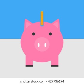 Saving money.Pig Bank.