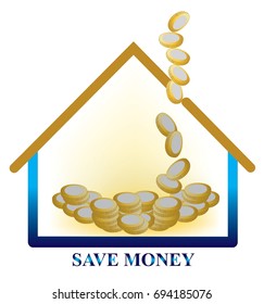Saving money in the bank isolated