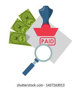 saving money business personal finance balance payment calculate elements cartoon vector illustration graphic design