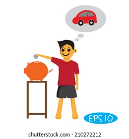 Saving money for a car purchase