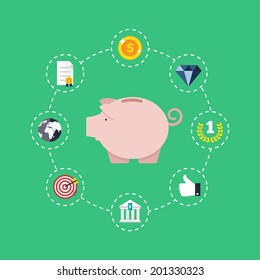 Saving money concept.