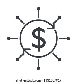 saving money concept cartoon