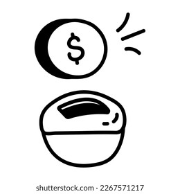 Saving money concept doodle icon 