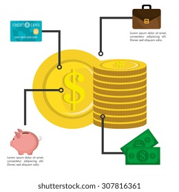 Saving money design, vector illustration eps 10.