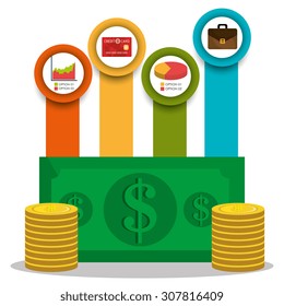 Saving money design, vector illustration eps 10.