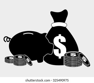 Saving money design, vector illustration eps10