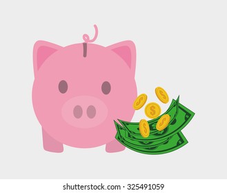 Saving money design, vector illustration eps10