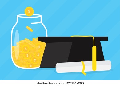 Saving money for education vector design for business .