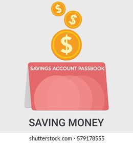 Ahorro de dinero en un diseño plano, en un vector de ilustración, en concepto de marketing