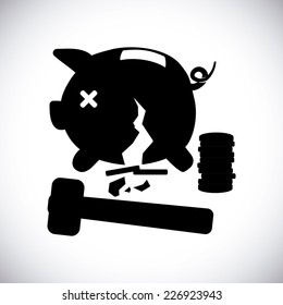 saving money graphic design , vector illustration