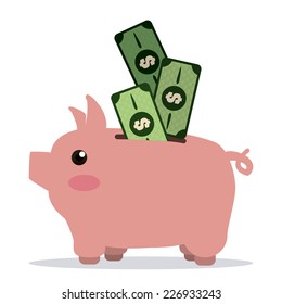 saving money graphic design , vector illustration