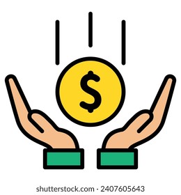 Saving money icon design, illustration design